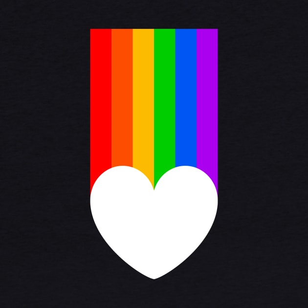 Pride Heart Rainbow LGBT Gay Homosexuality by Foxxy Merch